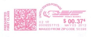 Metered Mail Stamp